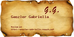 Gaszler Gabriella névjegykártya